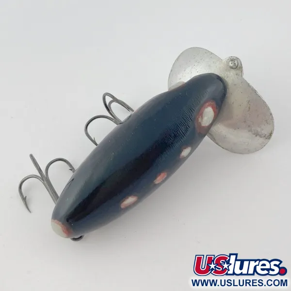 Fred Arbogast Jitterbug Early Bug Eye, Noir, 14g, Leurre de surface #23870