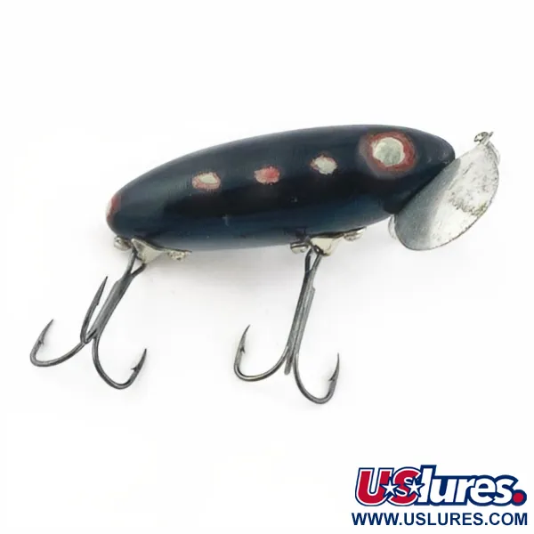 Fred Arbogast Jitterbug Early Bug Eye, Noir, 14g, Leurre de surface #23870