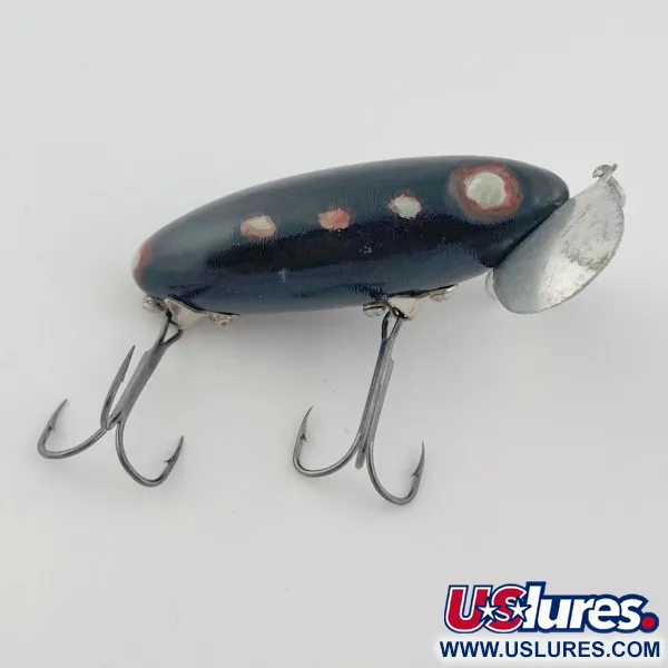 Fred Arbogast Jitterbug Early Bug Eye, Noir, 14g, Leurre de surface #23870