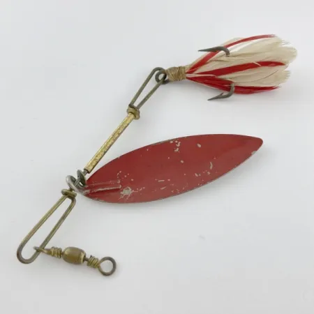 4 Bros 4 Brothers Willow Leaf, 14g, nickel/rouge, Cuillère Tournante #23937