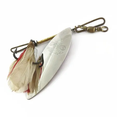 4 Bros 4 Brothers Willow Leaf, 14g, nickel/rouge, Cuillère Tournante #23937
