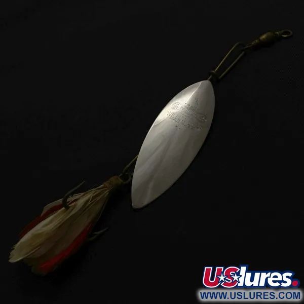 4 Bros 4 Brothers Willow Leaf, 14g, nickel/rouge, Cuillère Tournante #23937