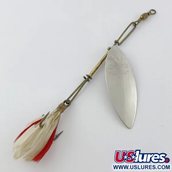 4 Bros 4 Brothers Willow Leaf, 14g, nickel/rouge, Cuillère Tournante #23937