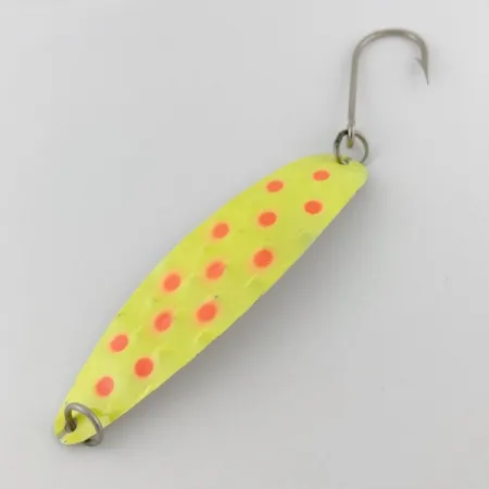 Luhr Jensen Flutter Spoon 35, 7g Argent et Jaune, Cuillère Ondulante #23981