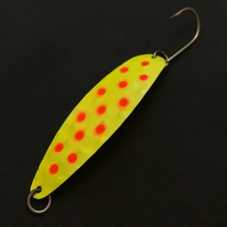 Luhr Jensen Flutter Spoon 35, 7g Argent et Jaune, Cuillère Ondulante #23981