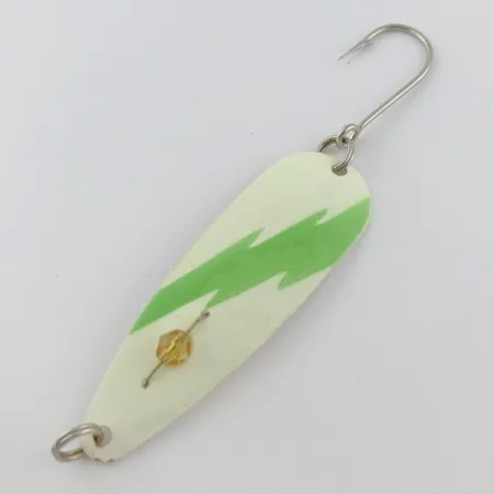 Red Eye Evil Eye, 6g, Nickel/Blanc Phosphorescent, Cuillère #23986