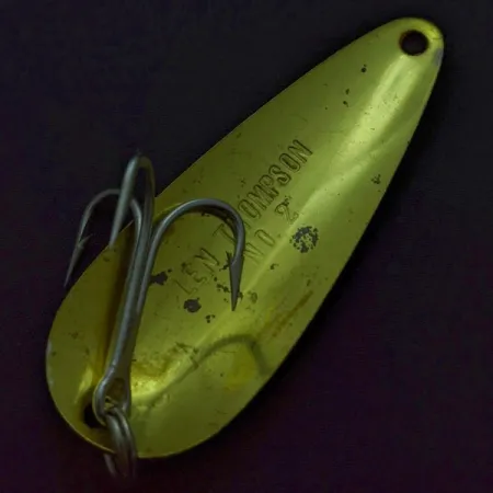 Len Thompson #2, 28g rouge/or, Cuillère ondulante #24014