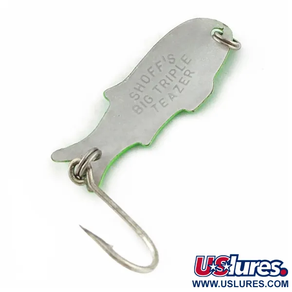 Shoff's Big Triple Teazer, Vert, 2g, Cuillère Ondulante #24024