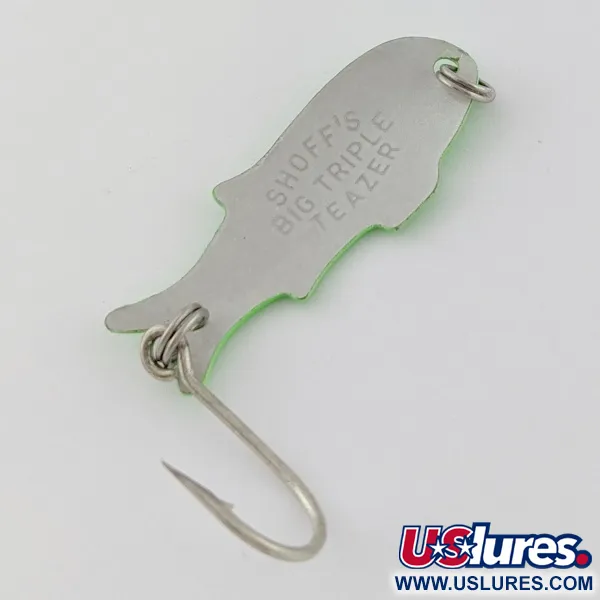 Shoff's Big Triple Teazer, Vert, 2g, Cuillère Ondulante #24024