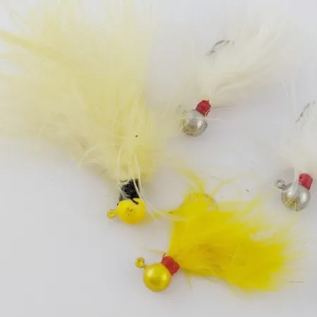 Creme Jigs, Jaune et Blanc, 3.5g, Mini-jig à plumes #24038