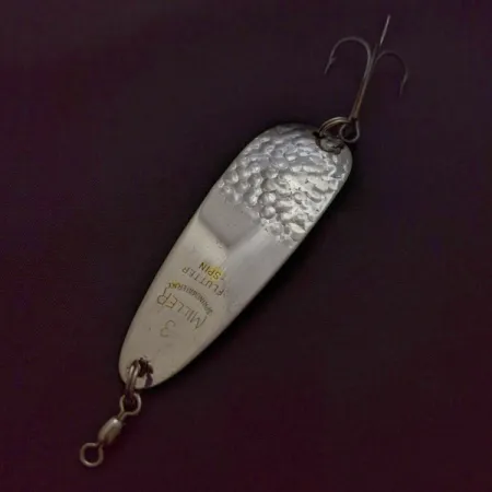 Miller Flutter Spin 3 Cuillère, Argent, 1/2oz, Finition Martelée, #24041