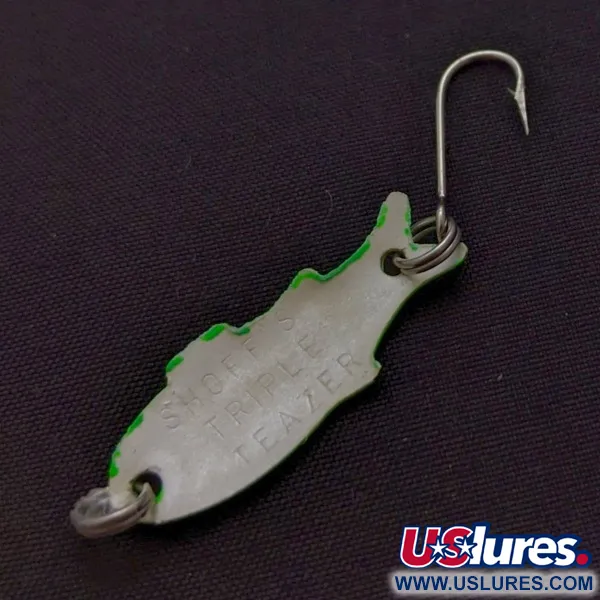 Shoff's Triple Teazer, vert, 1/32 oz (1 g), Cuillère #24070