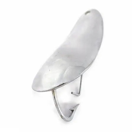 Nebco National Expert Lake Trout Flash Bait, 14g, Chrome, Cuiller #24113