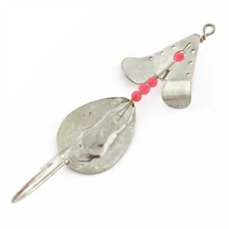 Lindy / Little Joe Skitter-Buzz Weedless, 7g, Rouge/Nickel, Cuillère #24146