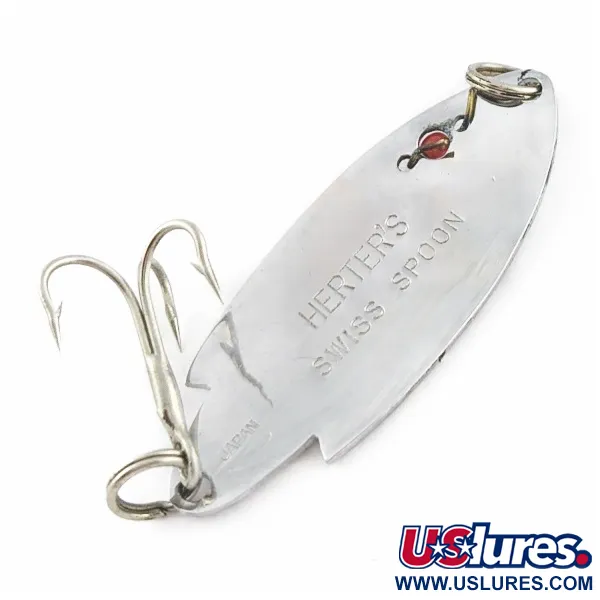 Herter's Swiss Spoon, 7g Nickel/Yeux Rouges, Cuillère Ondulante #24161