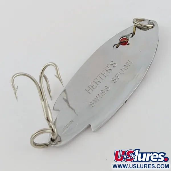 Herter's Swiss Spoon, 7g Nickel/Yeux Rouges, Cuillère Ondulante #24161