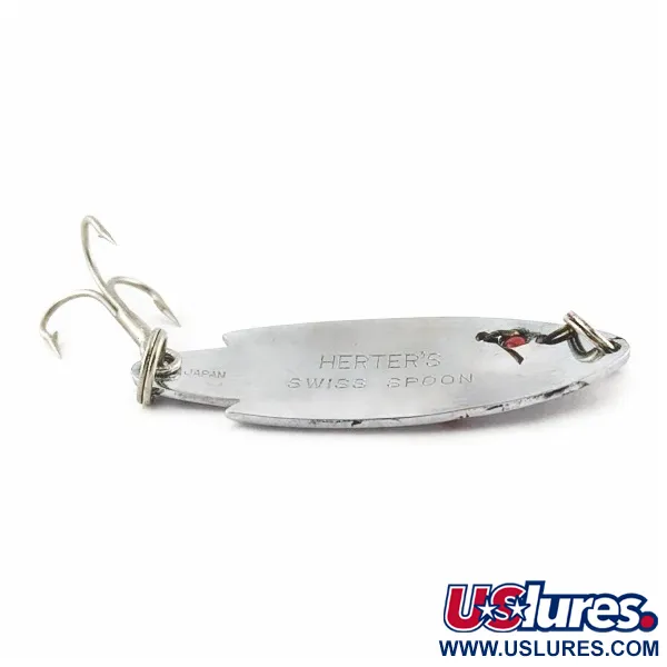 Herter's Swiss Spoon, 7g Nickel/Yeux Rouges, Cuillère Ondulante #24161