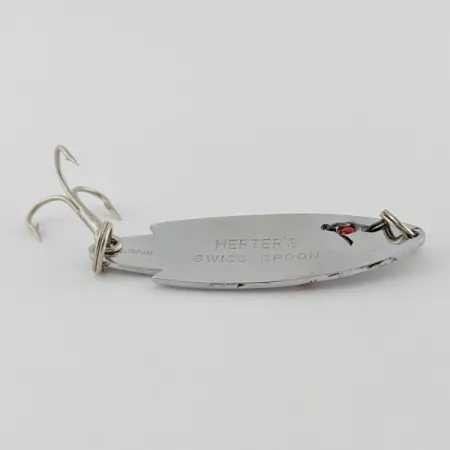 Herter's Swiss Spoon, 7g Nickel/Yeux Rouges, Cuillère Ondulante #24161
