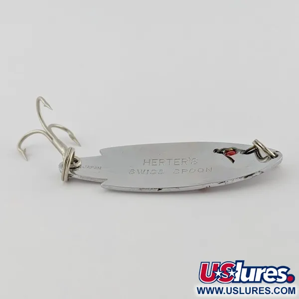 Herter's Swiss Spoon, 7g Nickel/Yeux Rouges, Cuillère Ondulante #24161