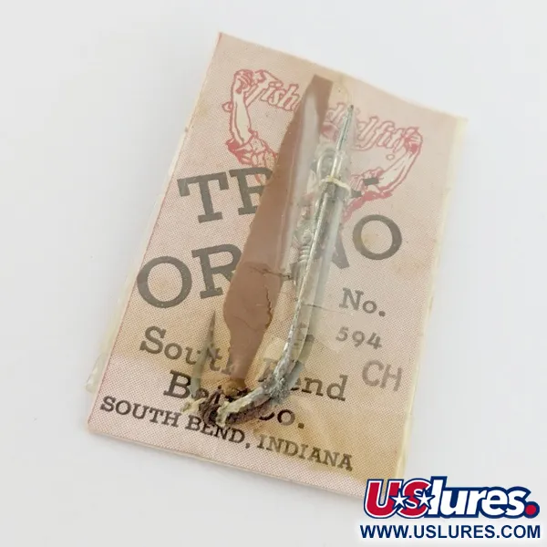 South Bend Trix-Oreno 594, argent/rouge, 2g, leurre pour canne à mouche #24177