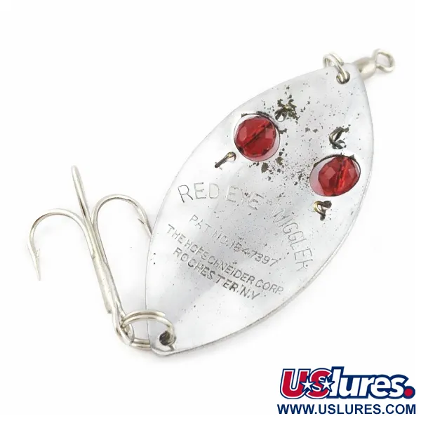 Hofschneider Red Eye Wiggler, 25g, nickel/rouge, cuillère ondulante #24196