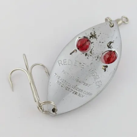 Hofschneider Red Eye Wiggler, 25g, nickel/rouge, cuillère ondulante #24196