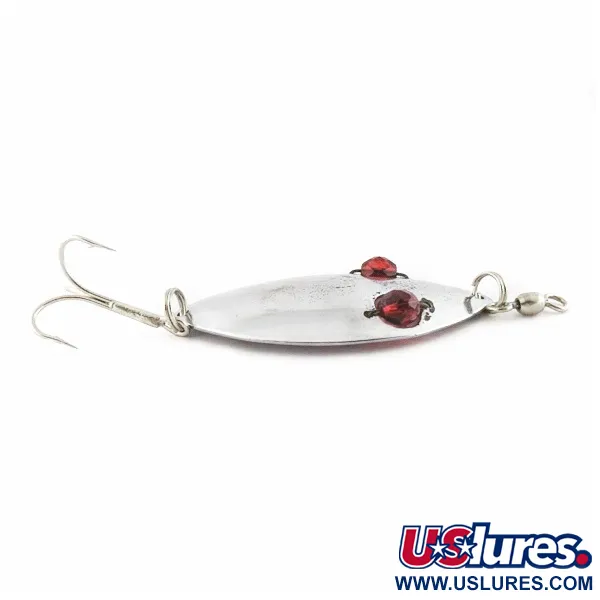 Hofschneider Red Eye Wiggler, 25g, nickel/rouge, cuillère ondulante #24196