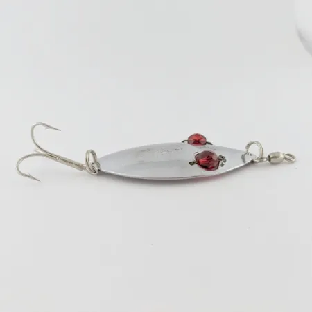 Hofschneider Red Eye Wiggler, 25g, nickel/rouge, cuillère ondulante #24196