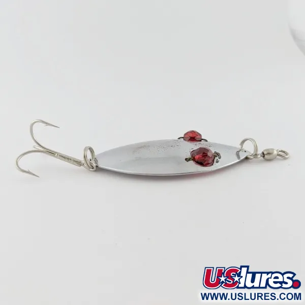 Hofschneider Red Eye Wiggler, 25g, nickel/rouge, cuillère ondulante #24196