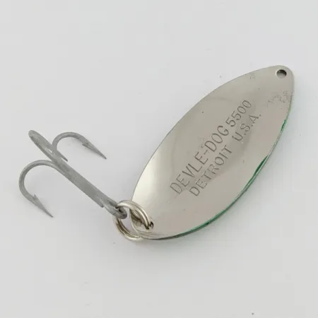 Eppinger Dardevle Devle Dog Detroit, 21g Nickel/Vert, Cuillère ondulante #24199