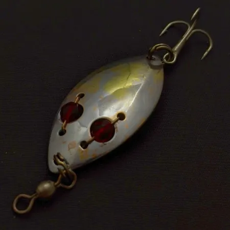 Hofschneider Red Eye Junior, 6,5g argent/laiton/yeux rouges, cuillère ondulante #24210