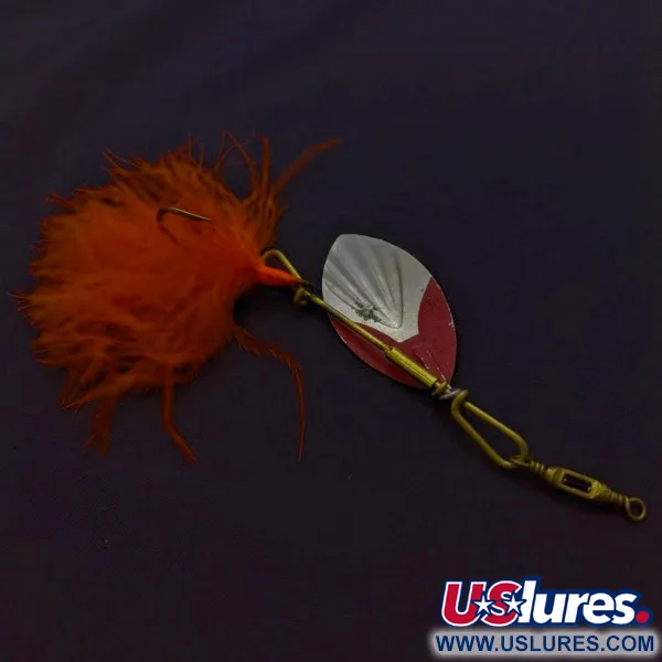 G.M. Skinner 4, Nickel/Rouge, 7g, Cuillère tournante #24225