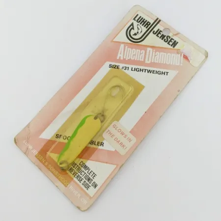 Luhr Jensen Alpena Diamond #31 Glow, 4g, Rayure Glo-Flo Green, Cuillère #24265