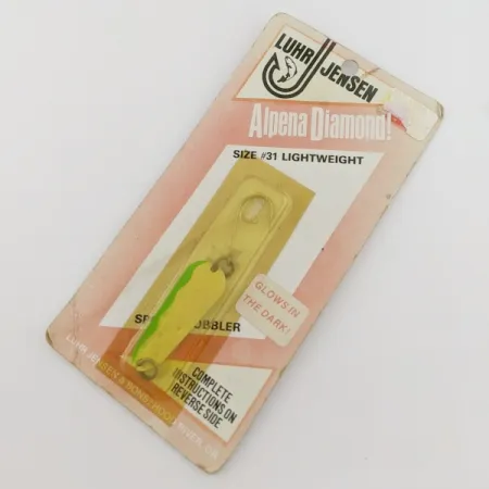 Luhr Jensen Alpena Diamond #31 Glow, 4g, Rayure Glo-Flo Green, Cuillère #24265
