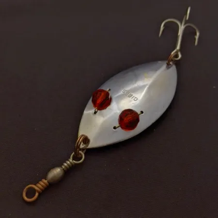 Gibbs Ruby Eye Wiggler, Argent/Rouge, 25g, Cuillère ondulante #24277