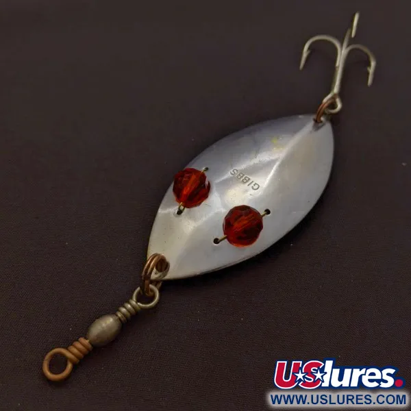 Gibbs Ruby Eye Wiggler, Argent/Rouge, 25g, Cuillère ondulante #24277