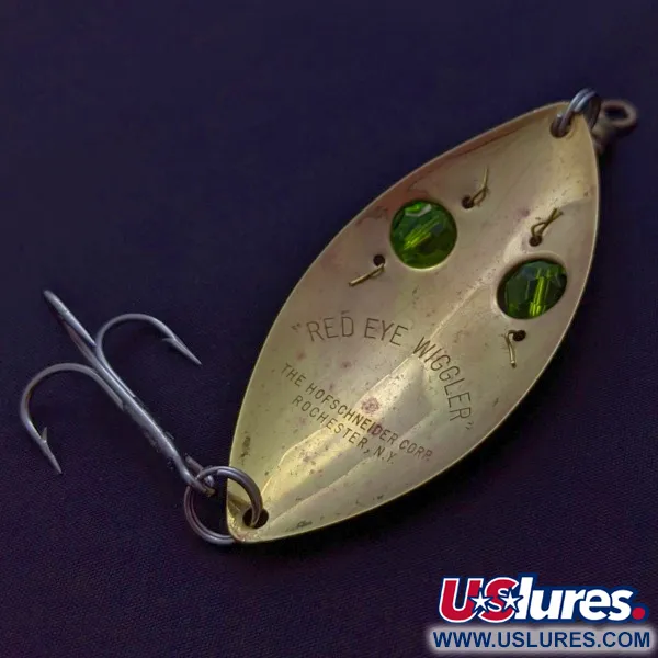 Hofschneider Red Eye Wiggler, Or/Vert 25g, Cuillère Ondulante #24288