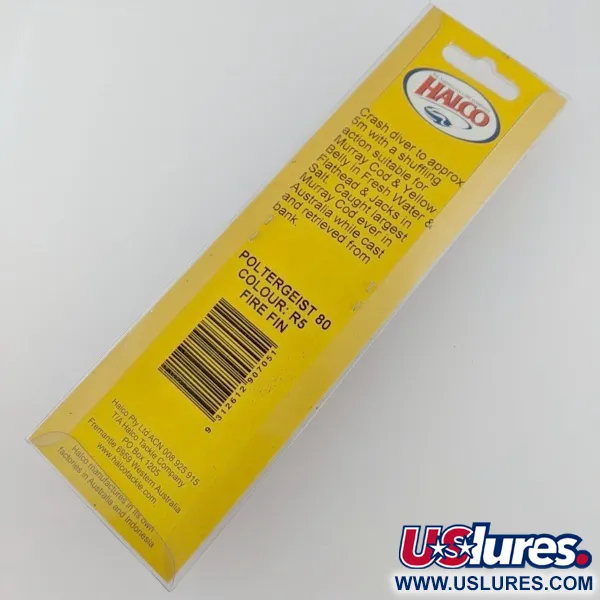Halco Poltergeist 80, 17g Fire Fin, Leurre de Grande Profondeur #24305