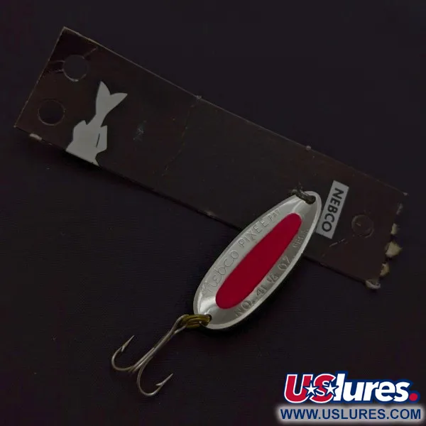 Nebco Pixee, 7g Nickel / Rouge UV Glow, Cuillère ondulante #24353