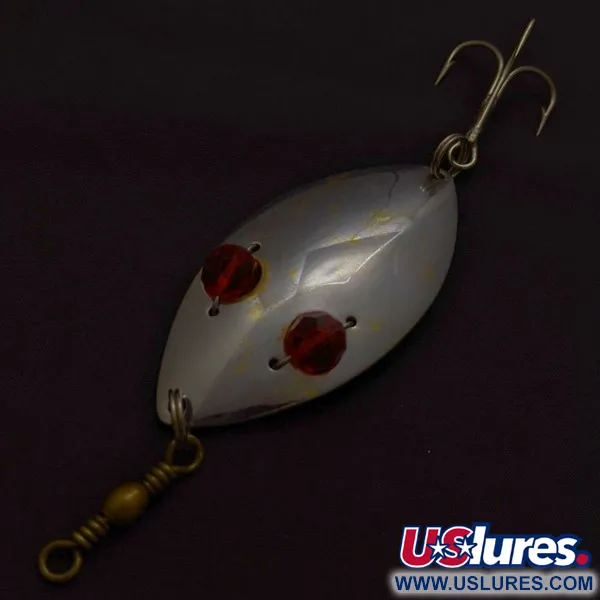 Hofschneider Red Eye Wiggler, 25g argent/laiton, Cuillère ondulante #24361