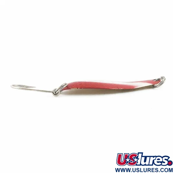 Luhr Jensen Needlefish 2, 3g (3/32oz) Blanc/Rouge/Laiton, Cuillère de traîne #24417