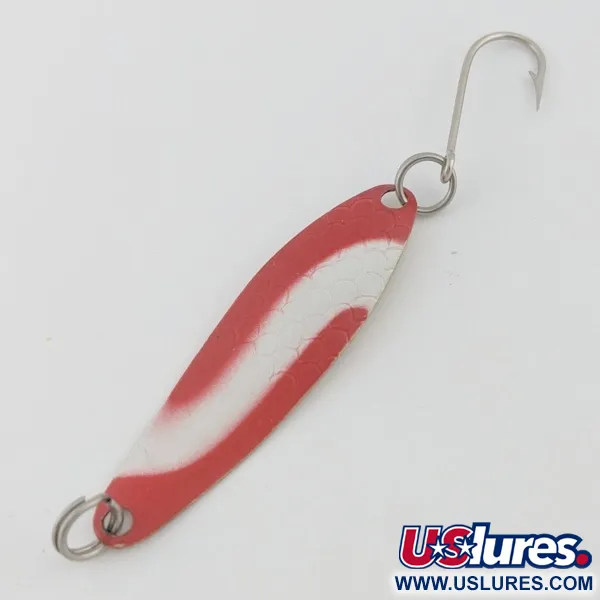 Luhr Jensen Needlefish 2, 3g (3/32oz) Blanc/Rouge/Laiton, Cuillère de traîne #24417