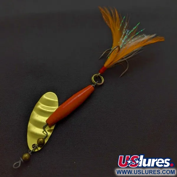 Worth #301 Cuiller Tournante, Rouge Noir Or, Triple Plumé, #24436