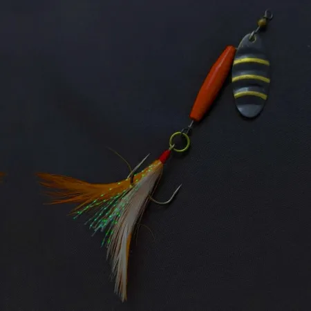 Worth #301 Cuiller Tournante, Rouge Noir Or, Triple Plumé, #24436