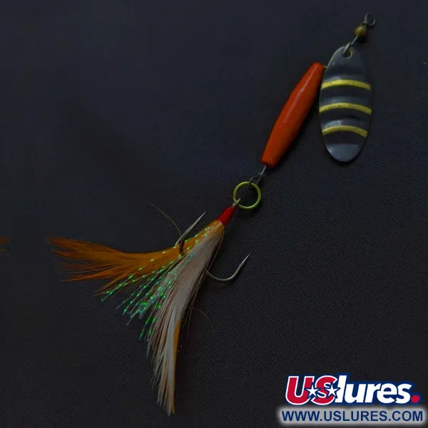 Worth #301 Cuiller Tournante, Rouge Noir Or, Triple Plumé, #24436