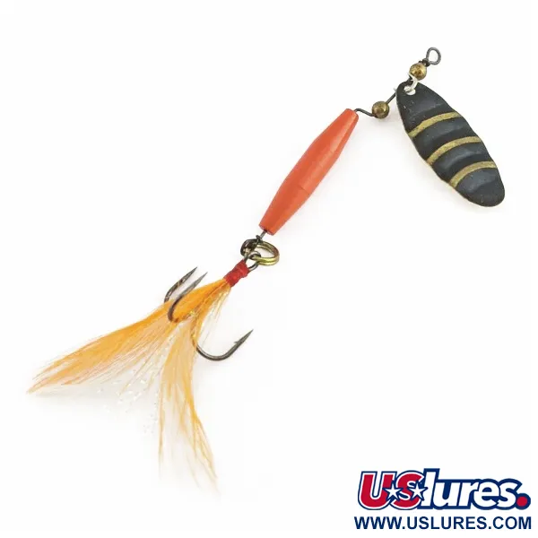 Worth #301 Cuiller Tournante, Rouge Noir Or, Triple Plumé, #24436