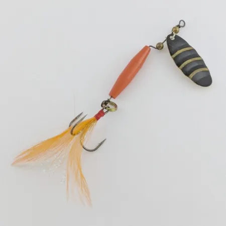 Worth #301 Cuiller Tournante, Rouge Noir Or, Triple Plumé, #24436