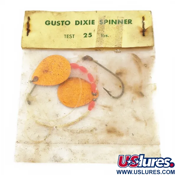 Gusto Dixie Spinner Cuiller, Orange, 2g, Deux palettes, #24485