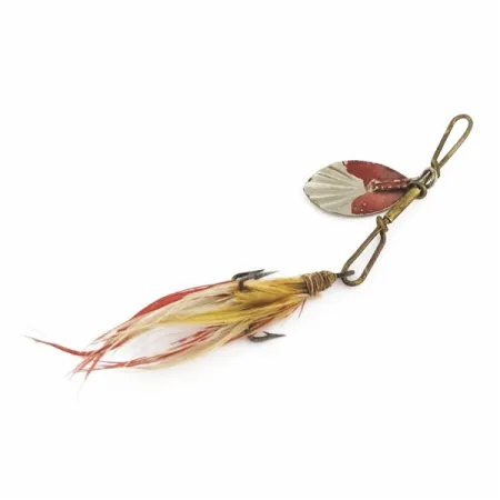 G.M. Skinner 1 Cuiller tournante, nickel/rouge, 3,5 g, cannelée, #24500