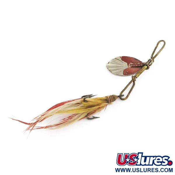 G.M. Skinner 1 Cuiller tournante, nickel/rouge, 3,5 g, cannelée, #24500